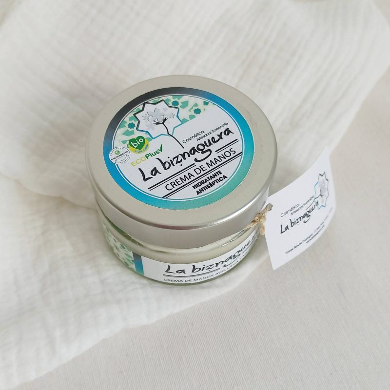 crema de manos ecológica y vegana de avellana y mejorana