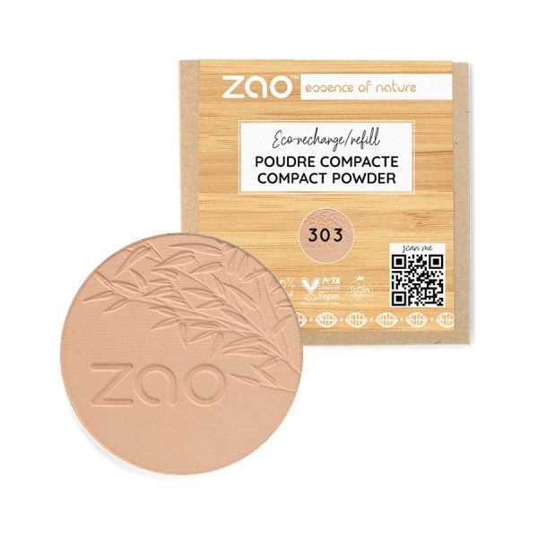 Recarga polvo compacto ecológico tostado