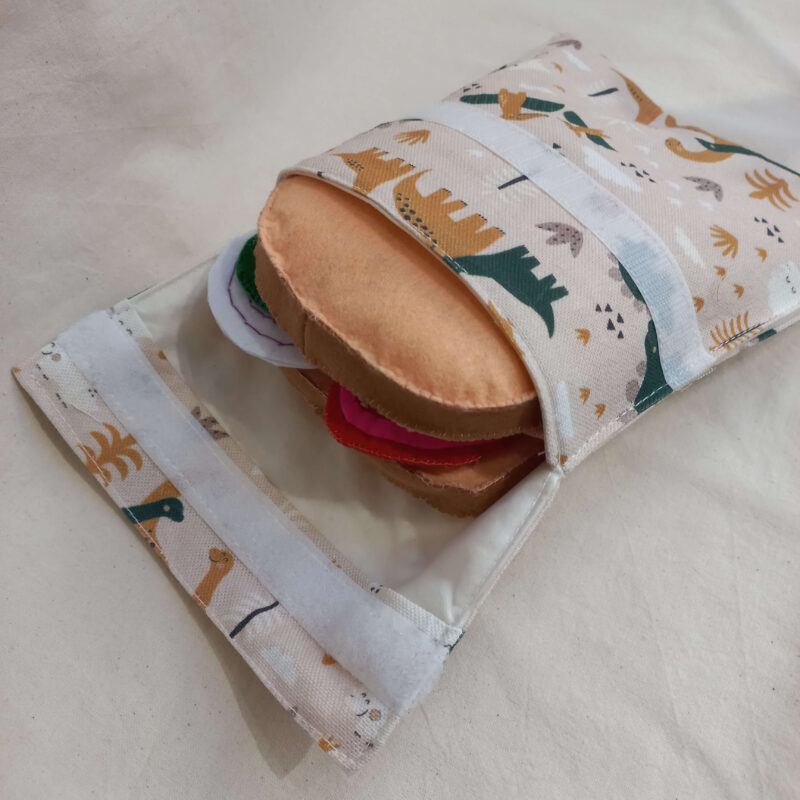 portasandwich reutilizable dinosaurios