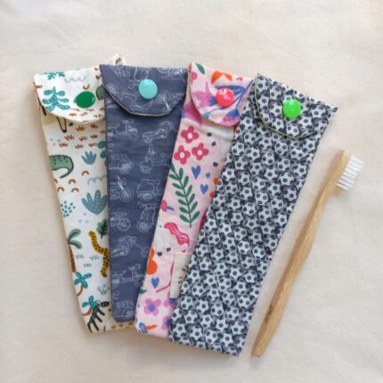 Funda para cepillo de dientes de tela para niños
