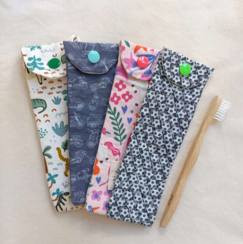 Funda para cepillo de dientes de tela para niños