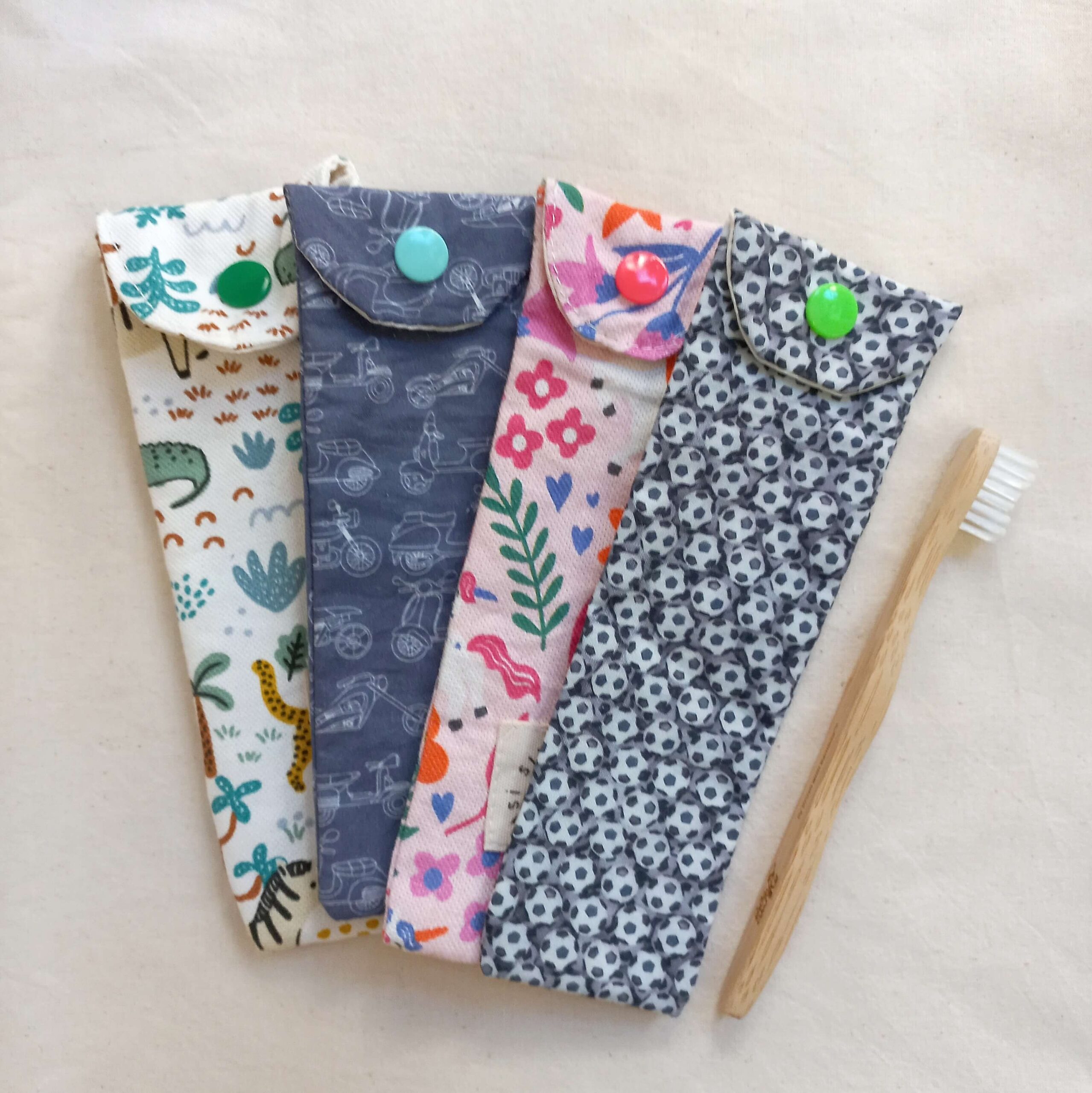 Funda para cepillo de dientes de tela para niños Funda para cepillo de dientes de tela para niños