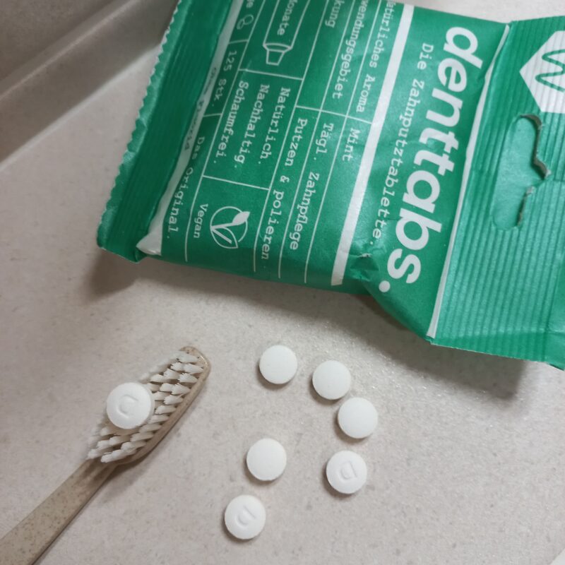 dentifrico en pastillas sabor menta