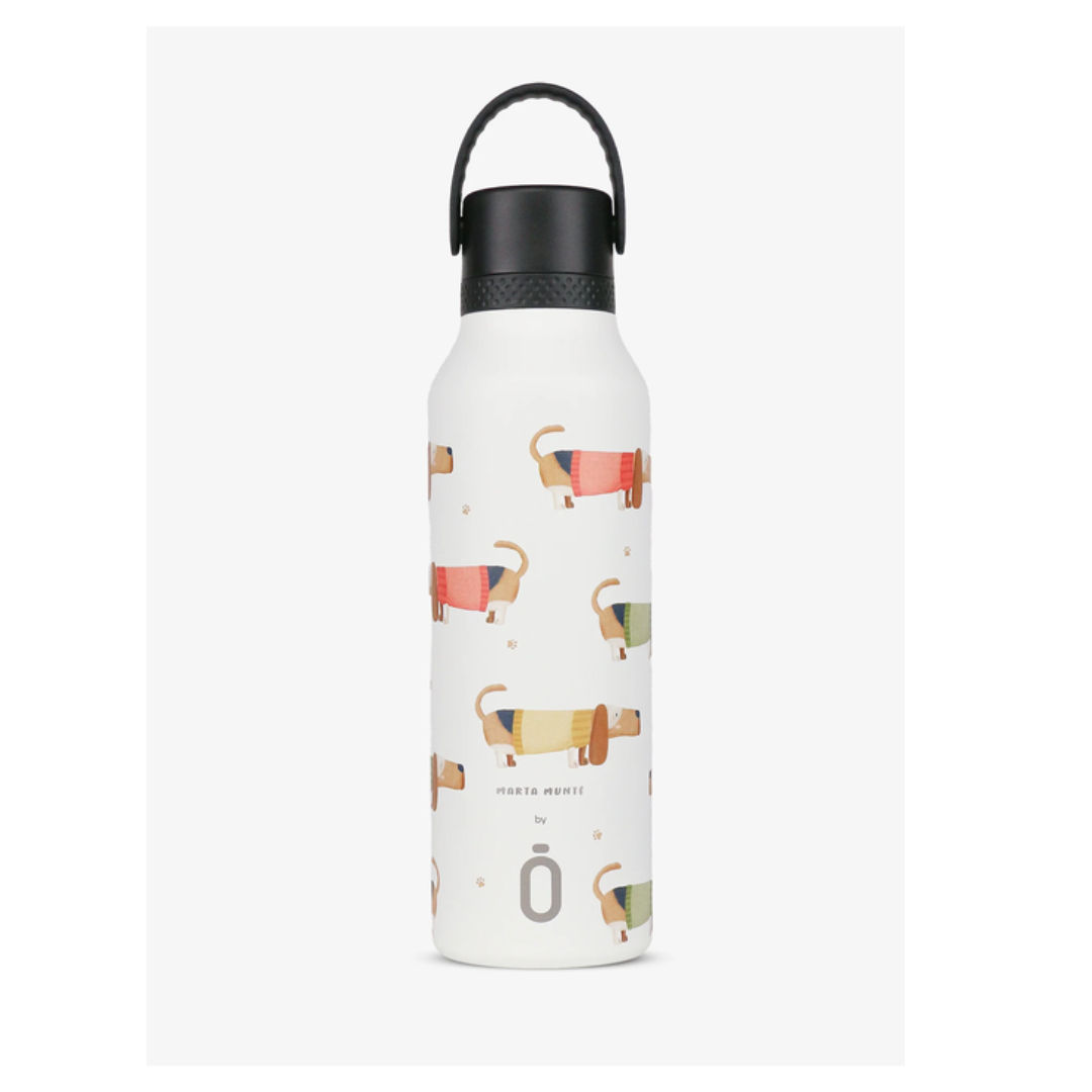 Basset Botella termo de acero inoxidable estampada - Imagen 1